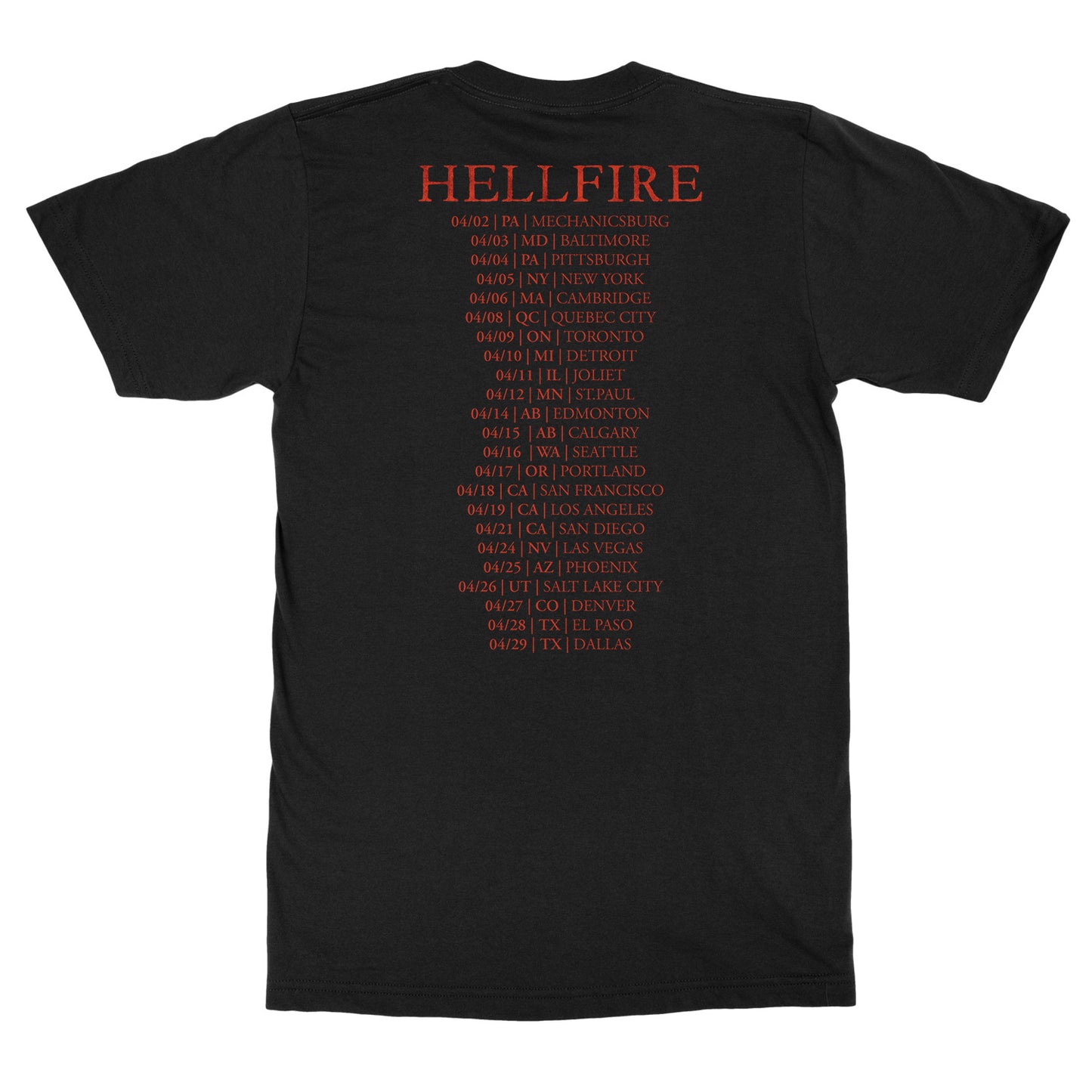 Hellfire US Tour Tee